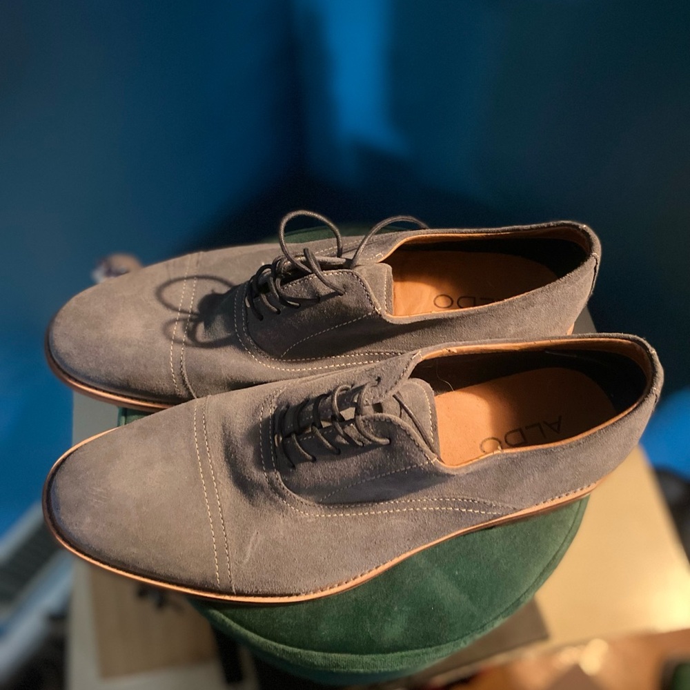 Vintage 90s new Aldo Men's Gray Oxford Shoes